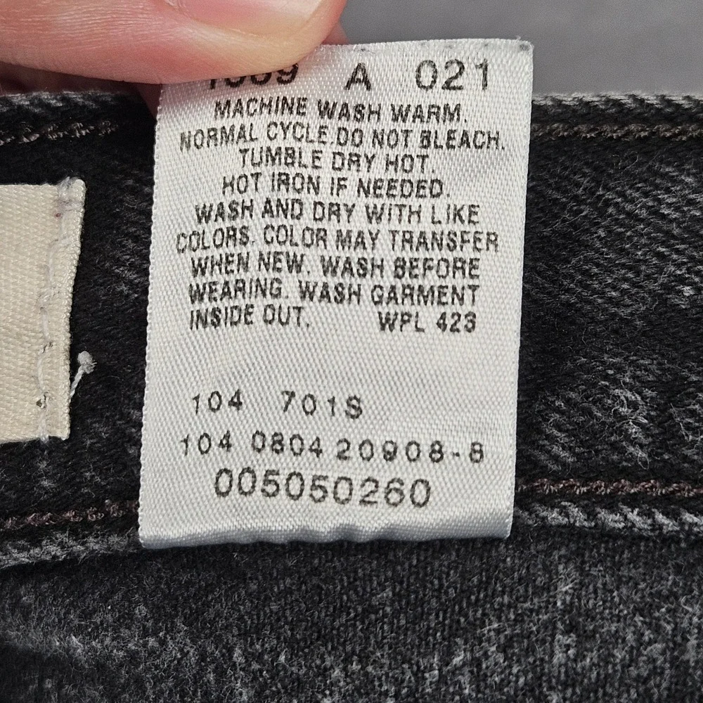 Vintage Levi's 505 Regular Fit Jeans‎ Mens 38x34 (Actual 36x33) Black Denim Y2K